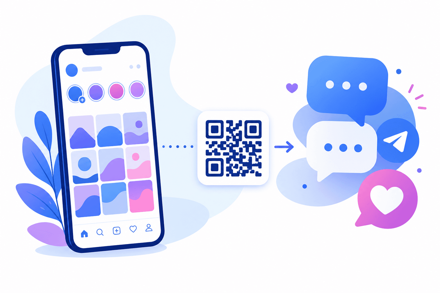 QR-код на Instagram и Telegram: как вести в профиль